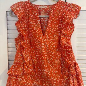 Ruffle Sleeve V-Neck Ulla Johnson Blouse